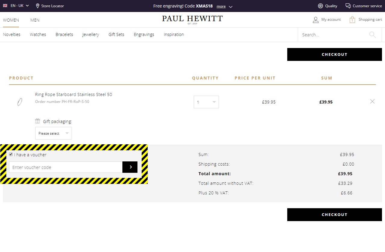 Paul Hewitt Discount Code