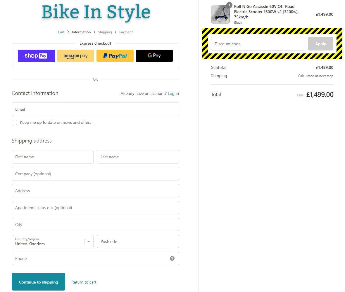 Bike In Style Discount Code