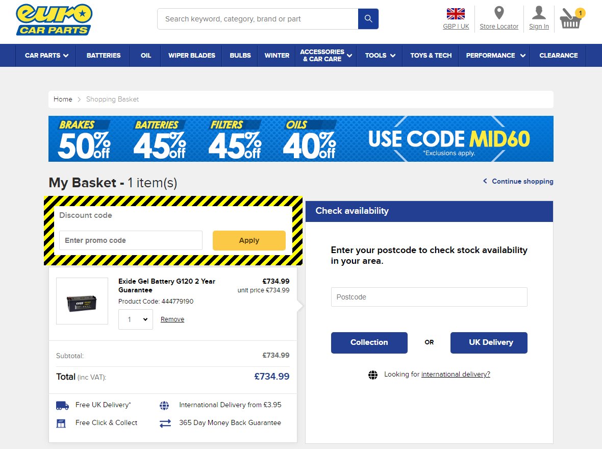 Euro Car Parts Discount Codes 60 Off in March 2024