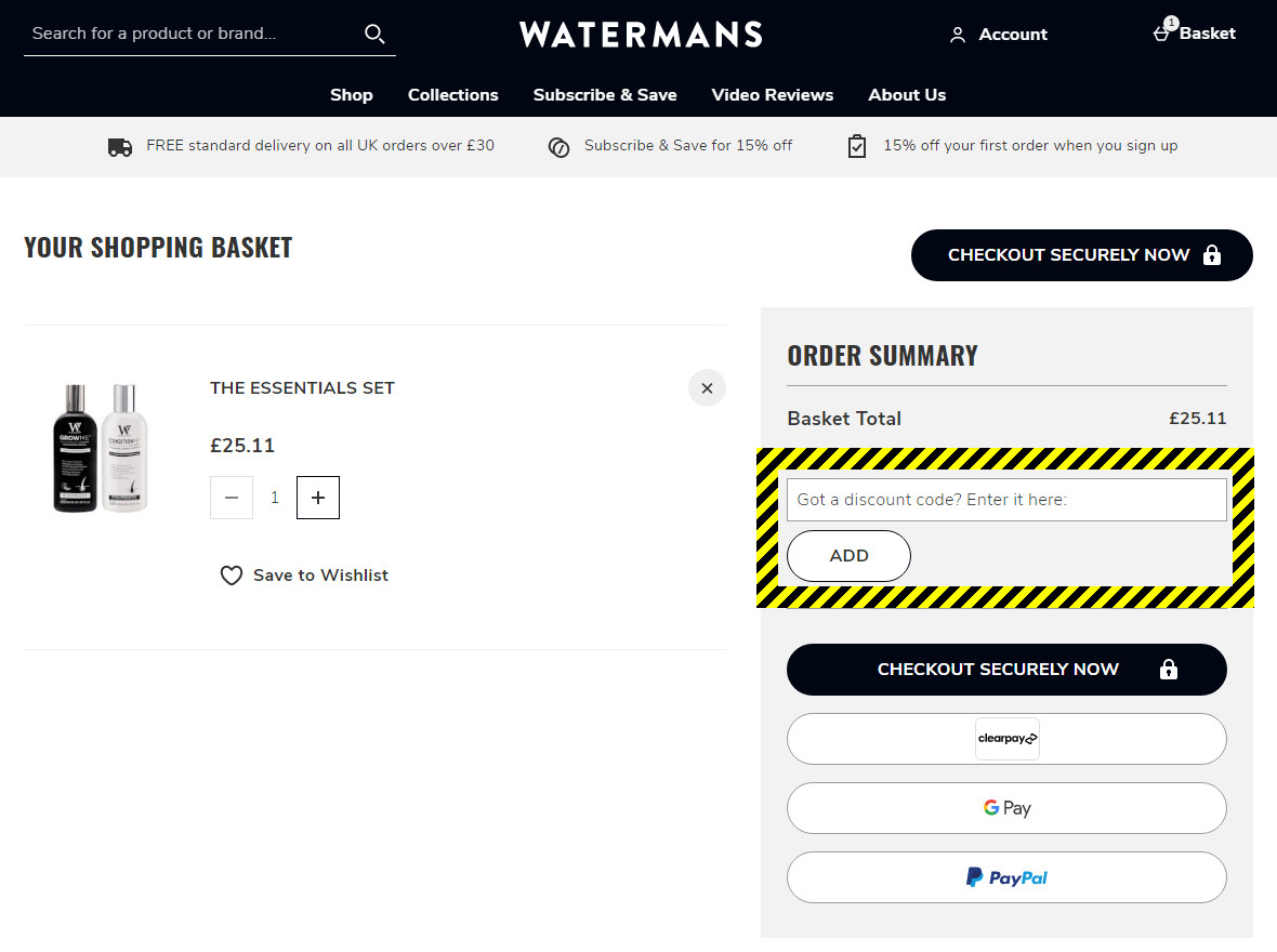 Watermans Discount Code